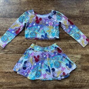 Sugar and stripes small shop two piece Disney set size 5t